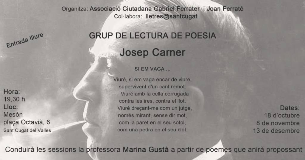 Grup de lectura de poesia: Josep Carner