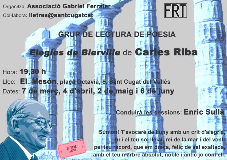 Grup de lectura de poesia: Elegies de Bierville de Carles Riba