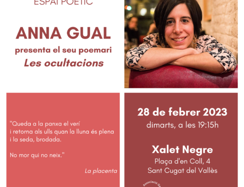 Espai poètic: Anna Gual presenta el seu poemari Les ocultacions